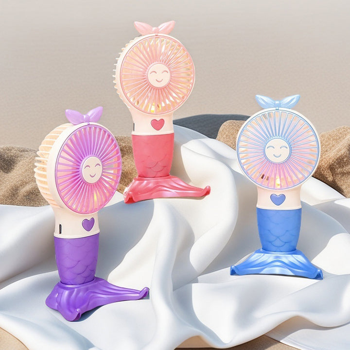 Women Portable Handheld Fan with Mermaid Design Kalsten