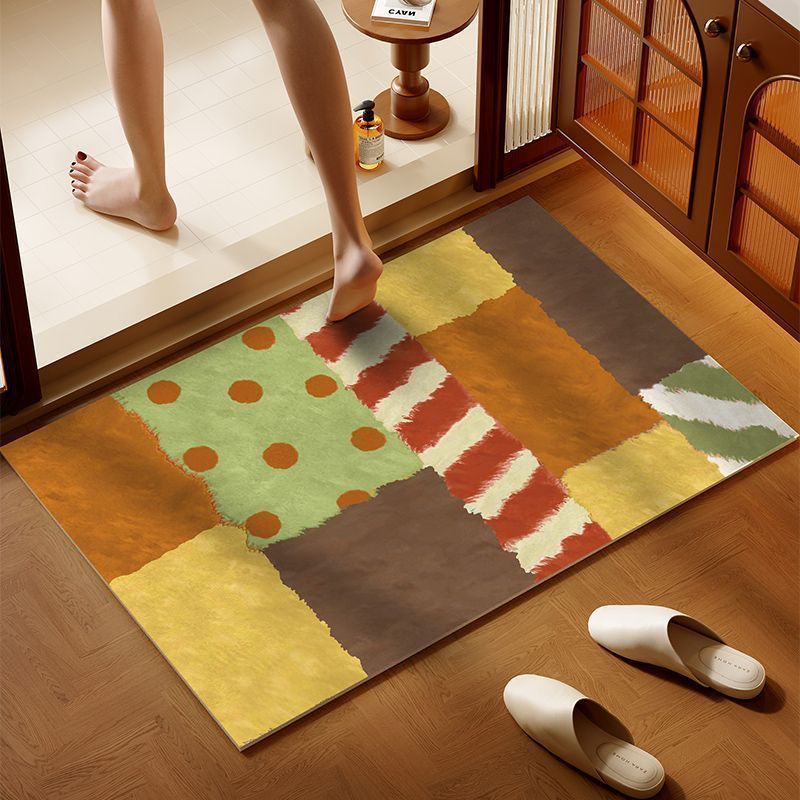 Colorful Patchwork Bath Mat Kalsten