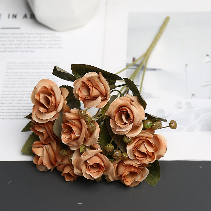 Decorative Silk Rose Bouquet for Home Decor