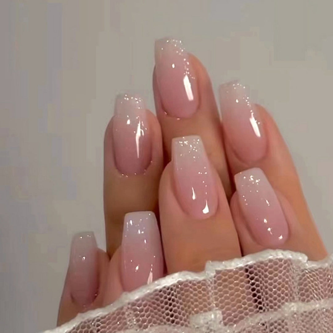 Elegant Ombre Square Nail Extensions Kalsten