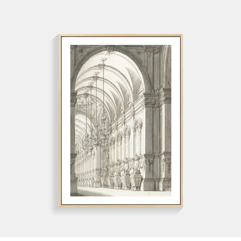 Architectural Sketch Wall Art for Interiors