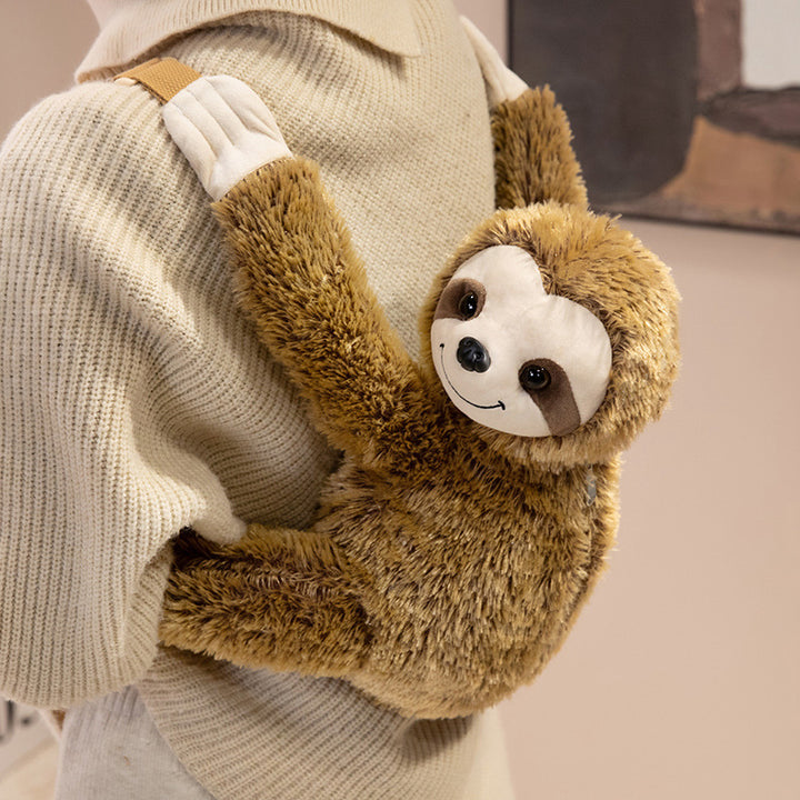 Plush Deer-Shaped Backpack with Adjustable Straps and Zippered Compartment Kalsten