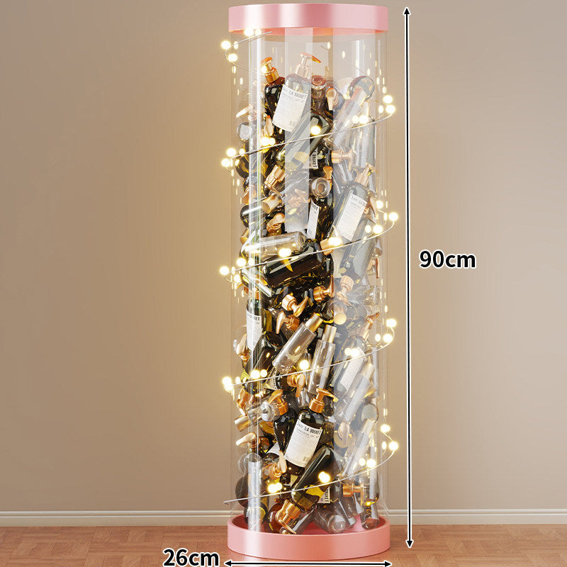 Tall Clear Acrylic Vertical Display Cylinder for Mini Perfume & Sample Bottle Collection