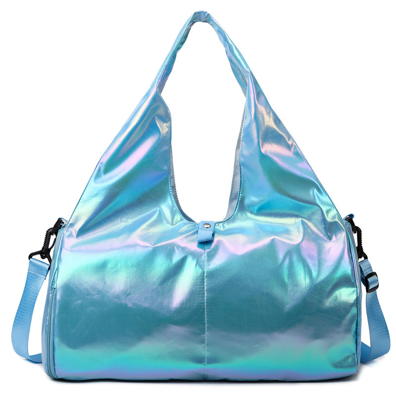 Iridescent Multi-Pocket Travel Tote Bag Kalsten