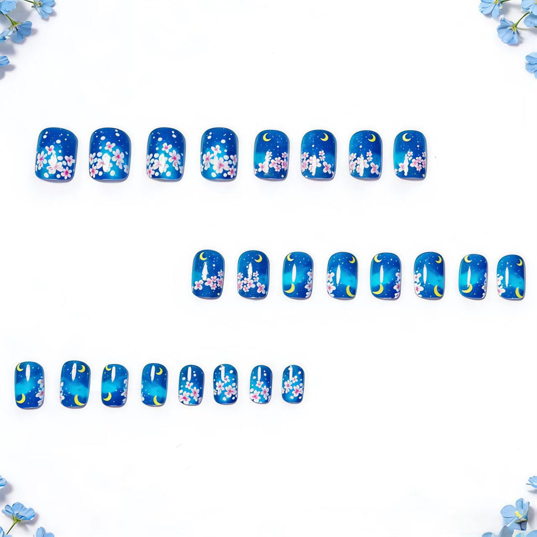 Artificial nail set with floral designs Kalsten
