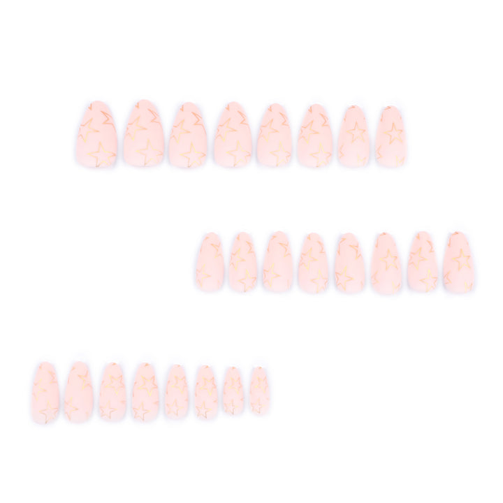 Artful Nail Art with Golden Star Motifs Kalsten