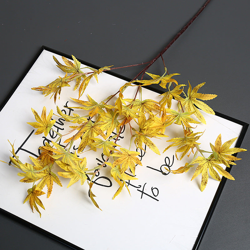 Decorative Faux Maple Leaf Stem for Home Decor