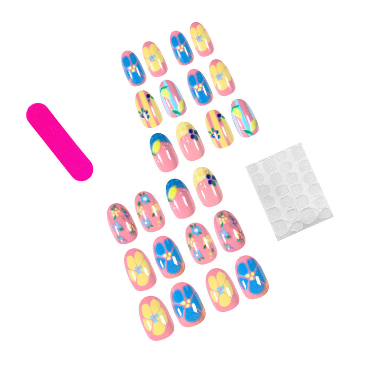 Artistic 3D nail art with cheerful floral designs Kalsten