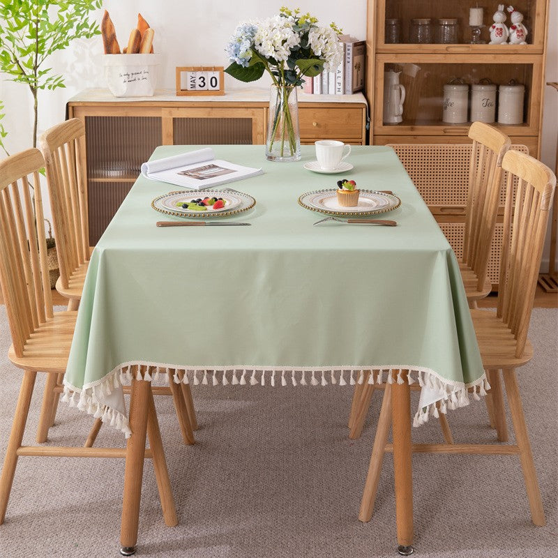 Elegant Tassel Trim Tablecloth