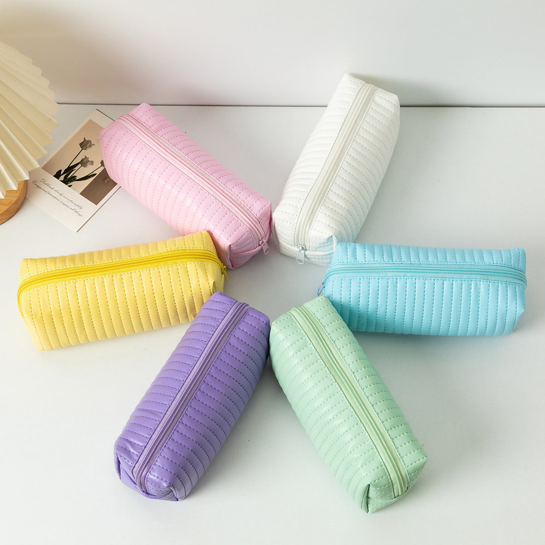 Textured Zippered Pencil Case Kalsten