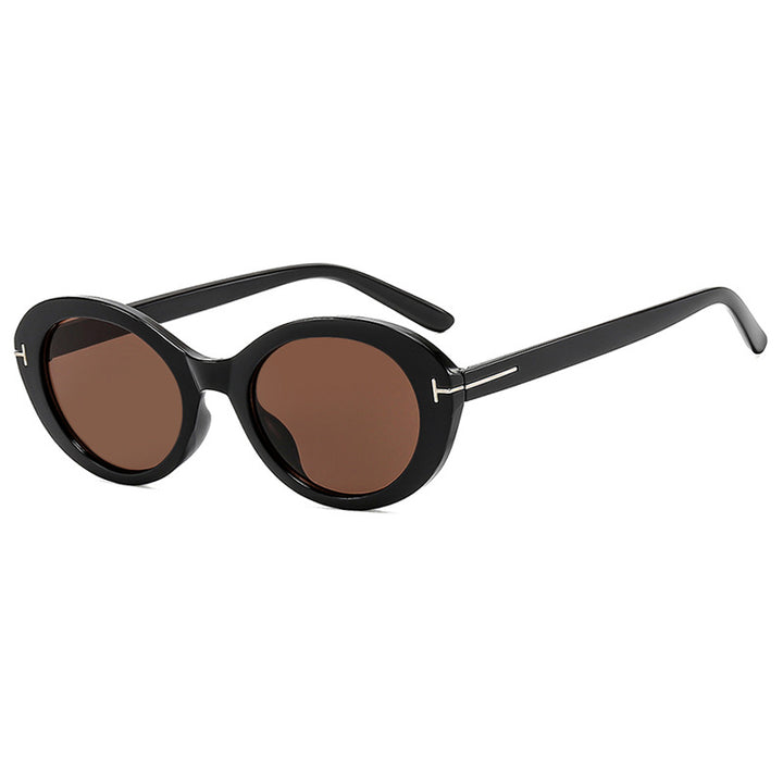 Ladies fashionable sunglasses with innovative oval frame and UV protection Kalsten