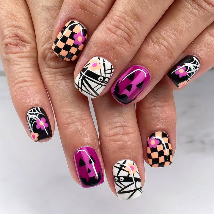 Whimsical Halloween-Themed Press-On Nail Set