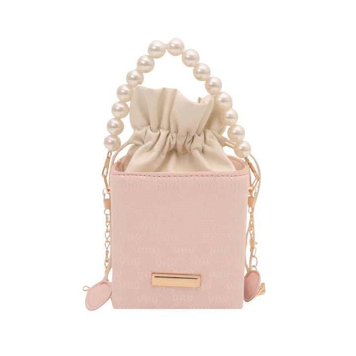 Elegant Pearl-Handled Mini Bucket Bag Kalsten