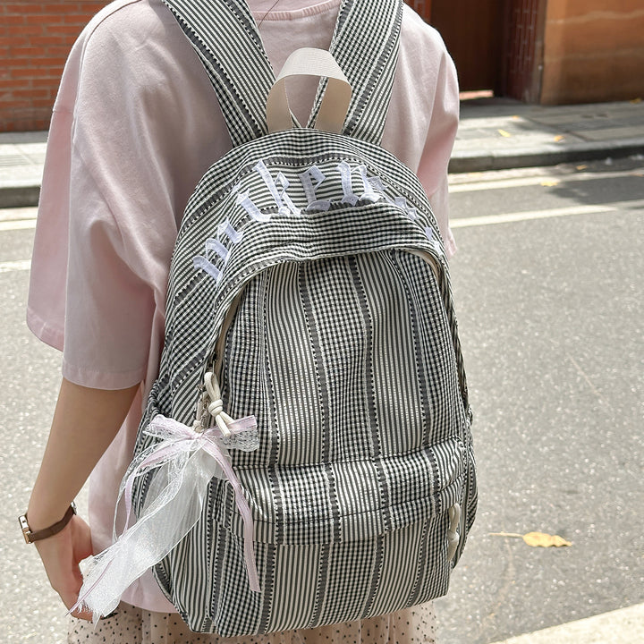 Stylish Checkered Backpack Kalsten