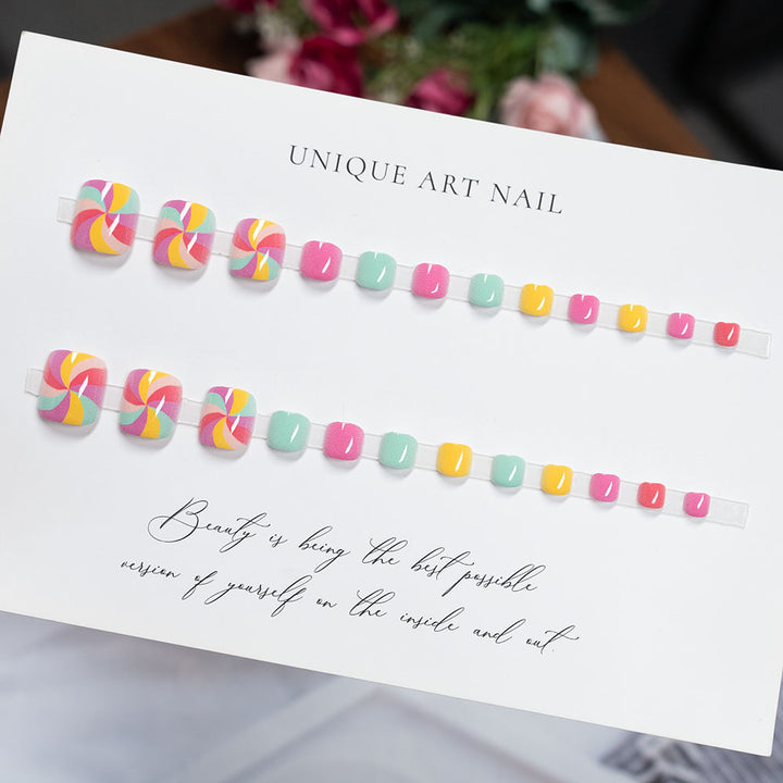 Vibrant Artistic Pedicure Nail Art