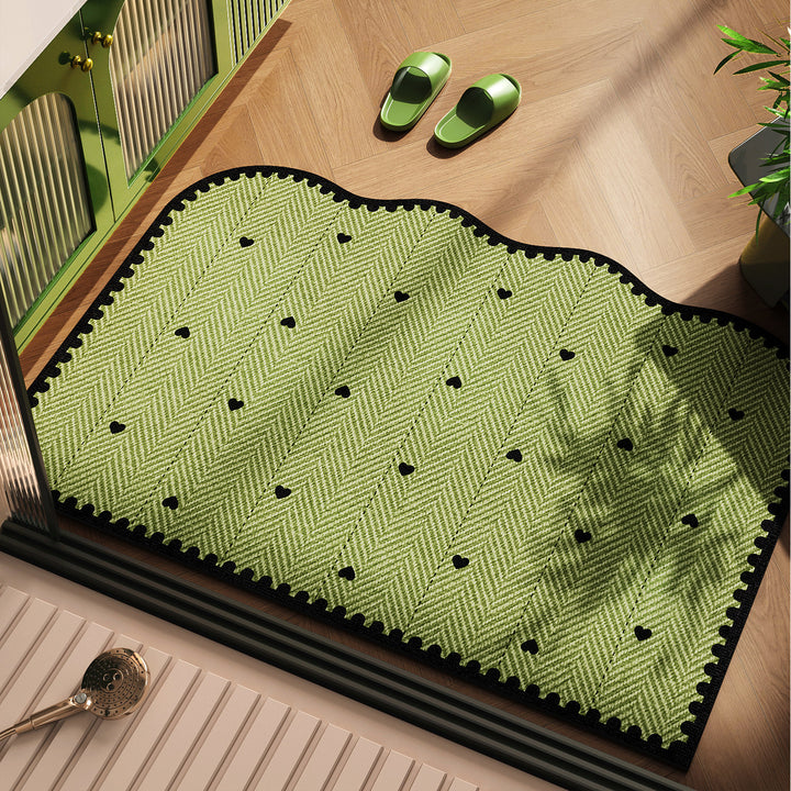Lace-Trimmed Bath Mat Kalsten