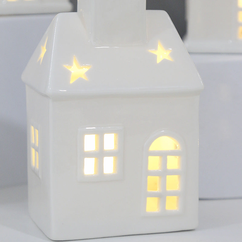 Ceramic House-Shaped Tea Light Holder Kalsten