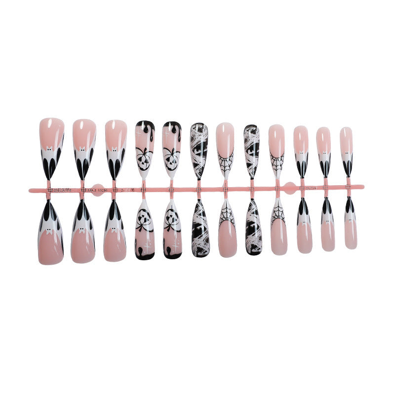 Halloween-Themed Stiletto Press-On Nail Art Set