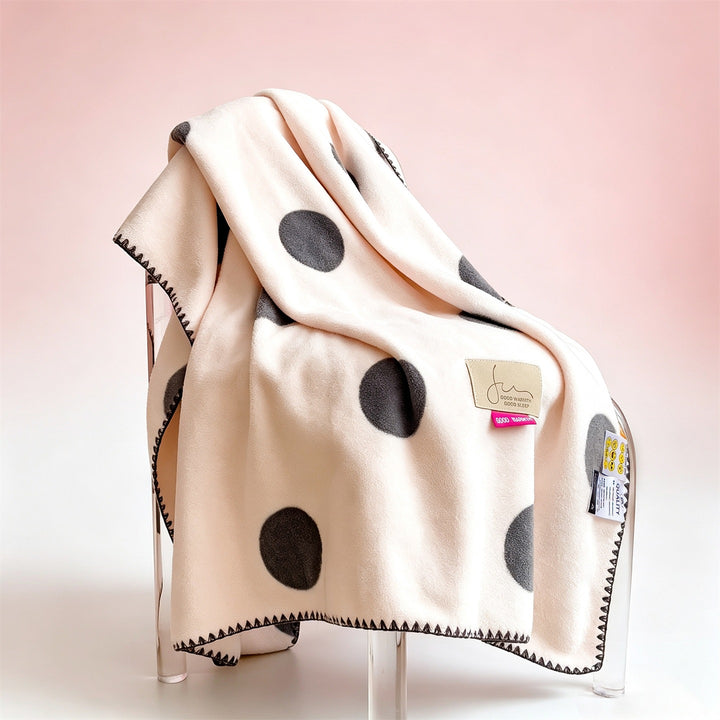 Polka Dot Fleece Throw Blanket