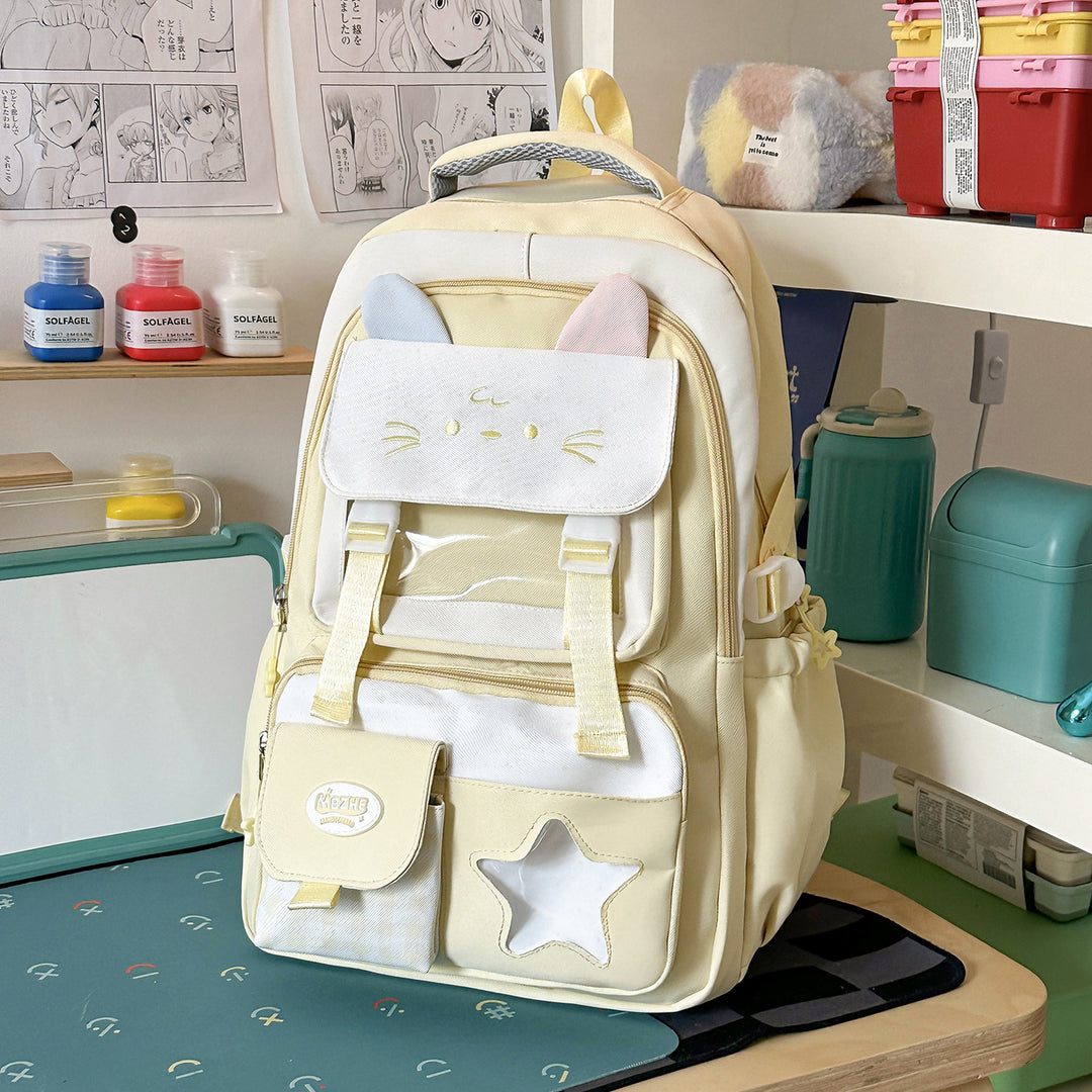 Cute Cat-Themed School Backpack Kalsten