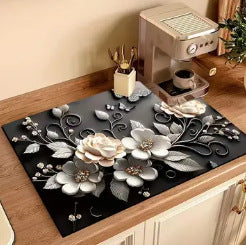 Artistic Floral Kitchen Mat Kalsten