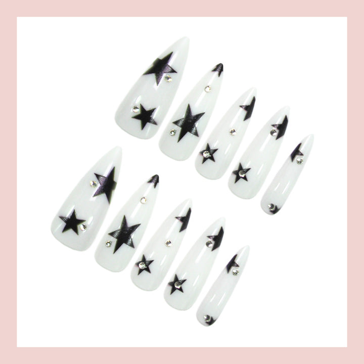 Stylish star design fake nails Kalsten