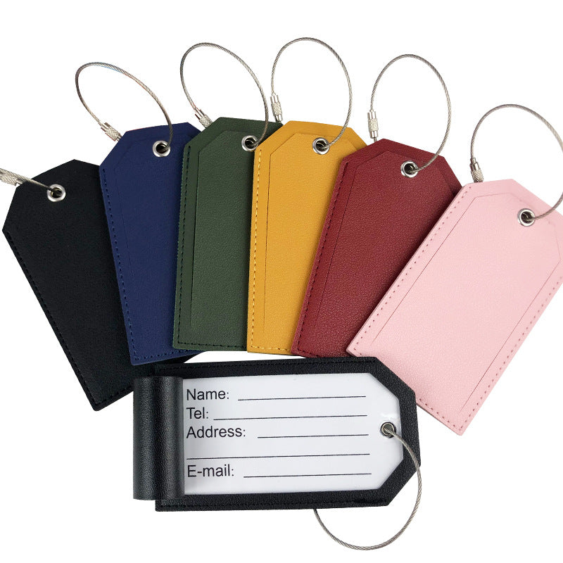 Women’s luggage tag made of durable leather with stainless steel closure Kalsten