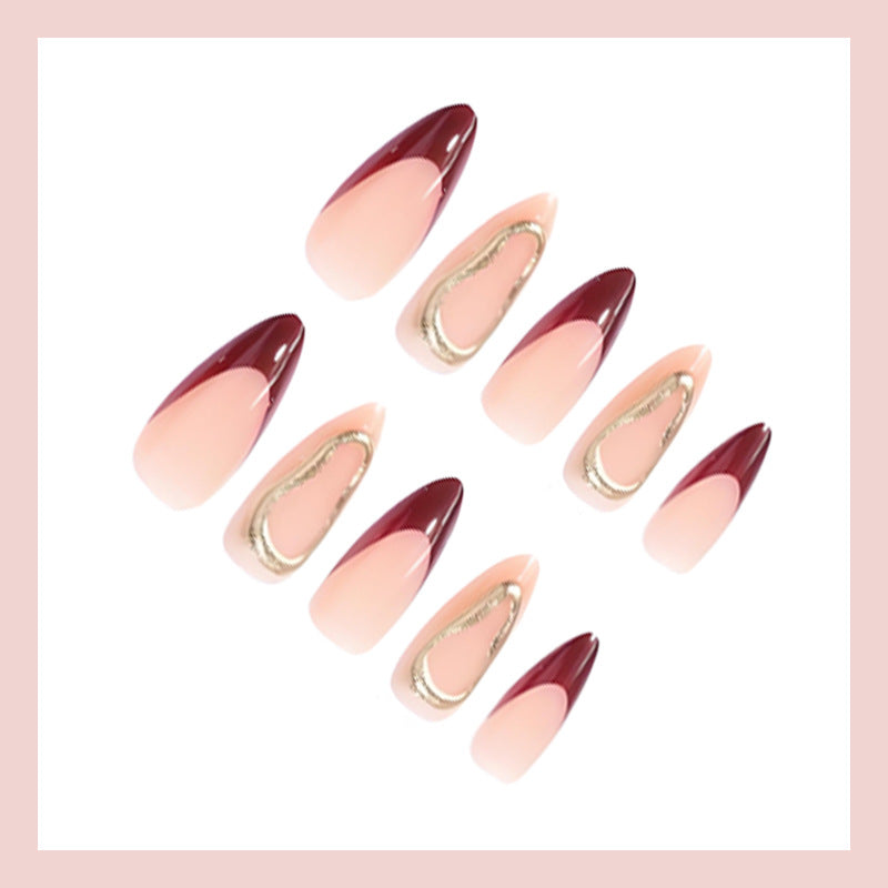 Nail set with elegant lace design Kalsten