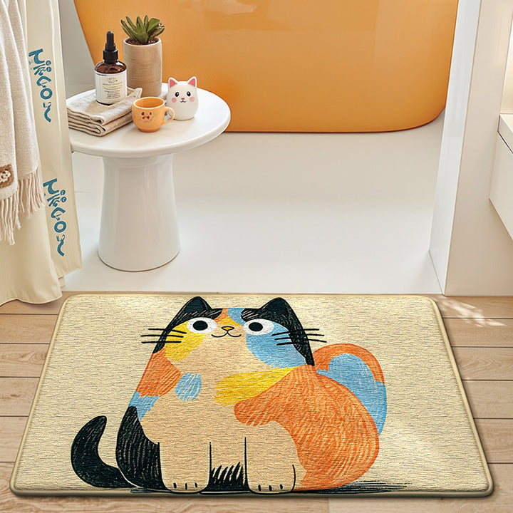 Cute Bunny-Themed Bath Mat