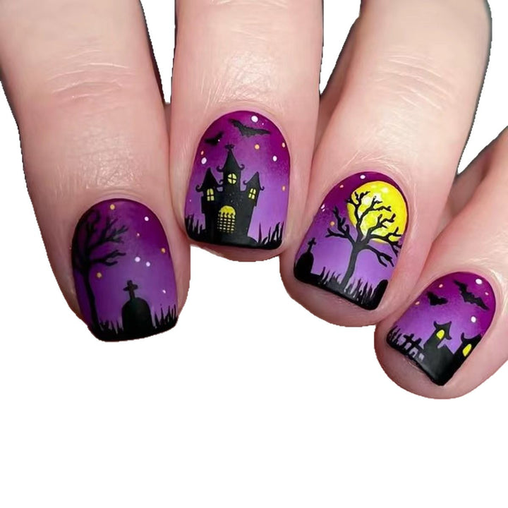Artistic Halloween Scene Nail Art Kalsten