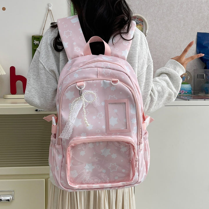 Whimsical Star-Print School Backpack Kalsten