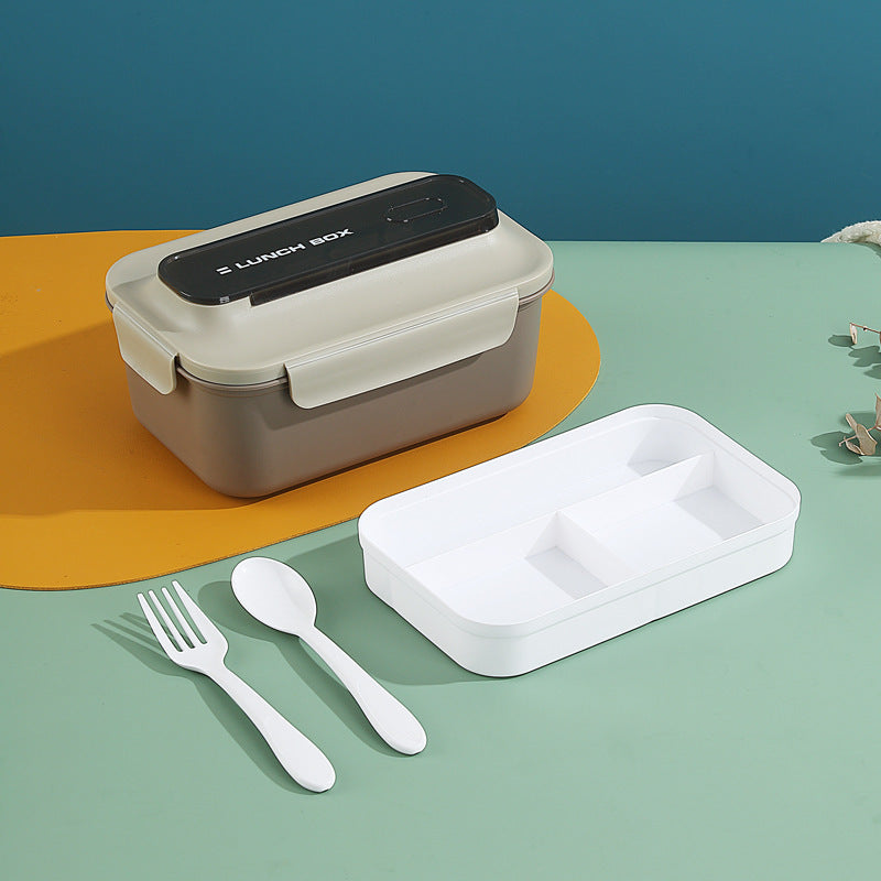 Versatile Leak-Proof Bento Lunch Box with Built-In Utensil Set