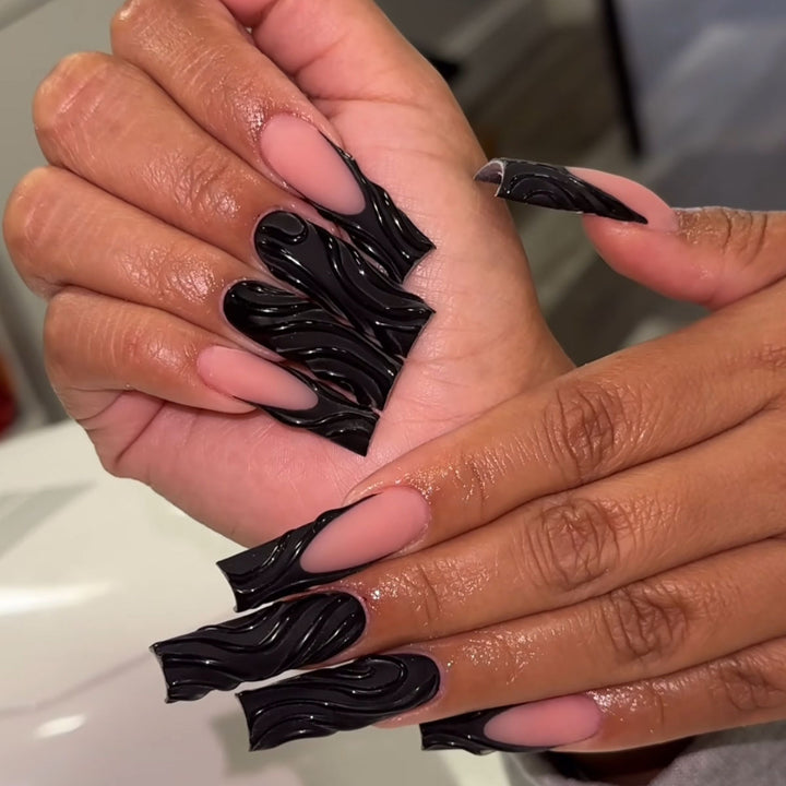 Artistic 3D Textured Press-On Nails Kalsten