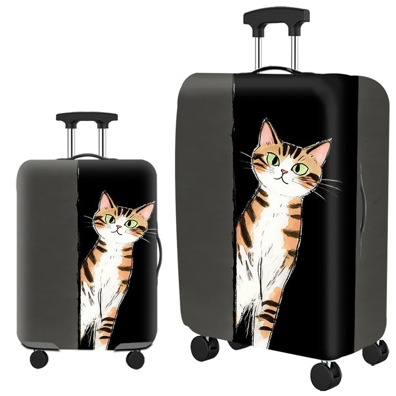 Artistic Cat-Themed Hard Shell Suitcase Kalsten
