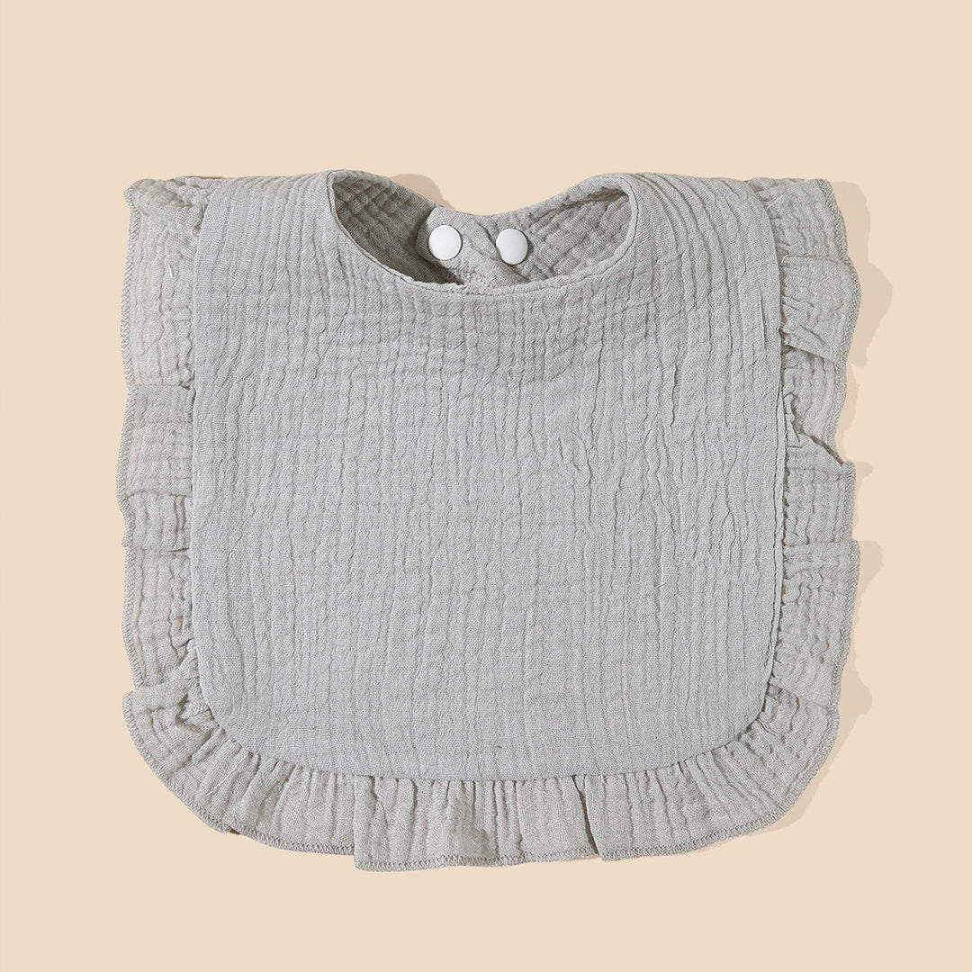 Soft Ruffled Muslin Baby Bib kalsten