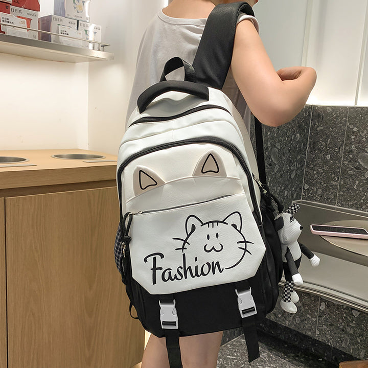 Backpack with Cute Cat Ears and Practical Compartments Kalsten