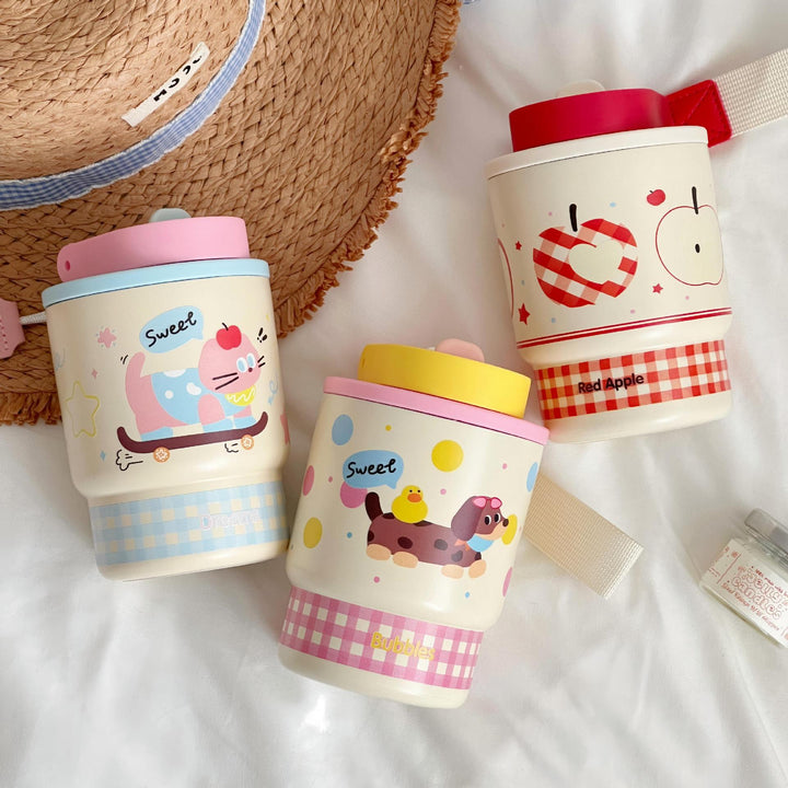 Ladies insulated cup with cheerful apple design Kalsten
