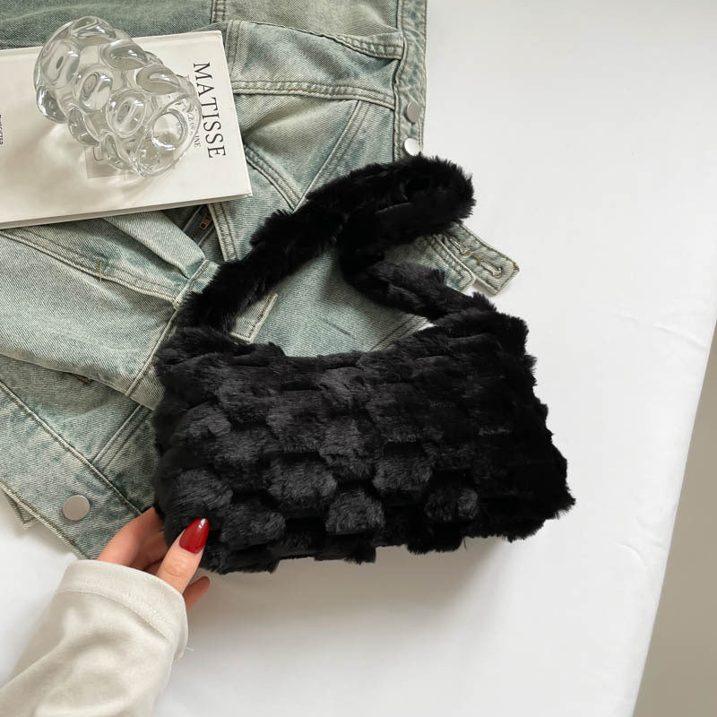 Cozy Textured Plush Handbag Kalsten