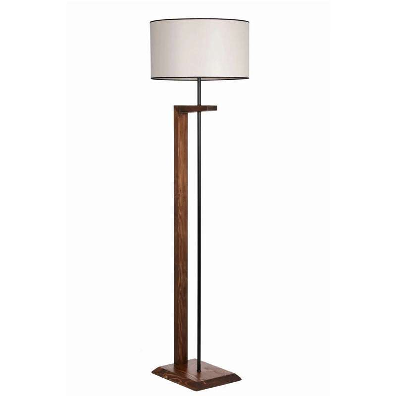 Floor Lamp with Modern Wood and Metal Design
