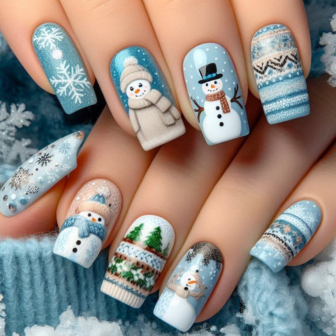 Winter-Themed 3D Nail Art Set Kalsten