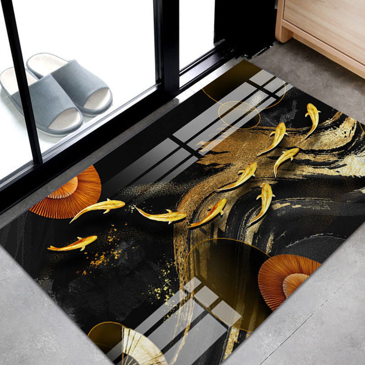 Artistic Fish-Themed Entry Mat
