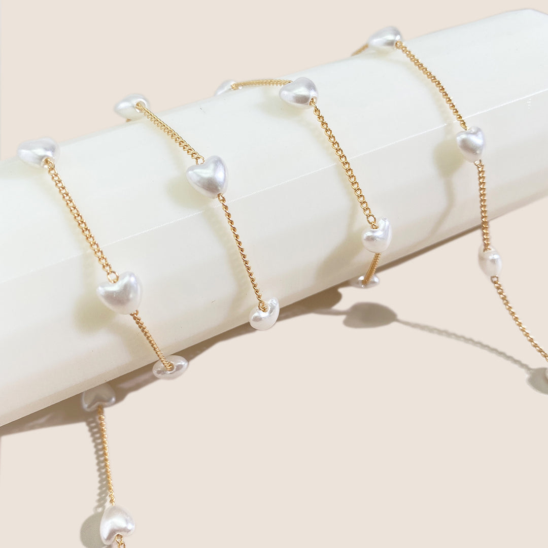 Elegant Pearl Chain Sunglasses Holder Kalsten
