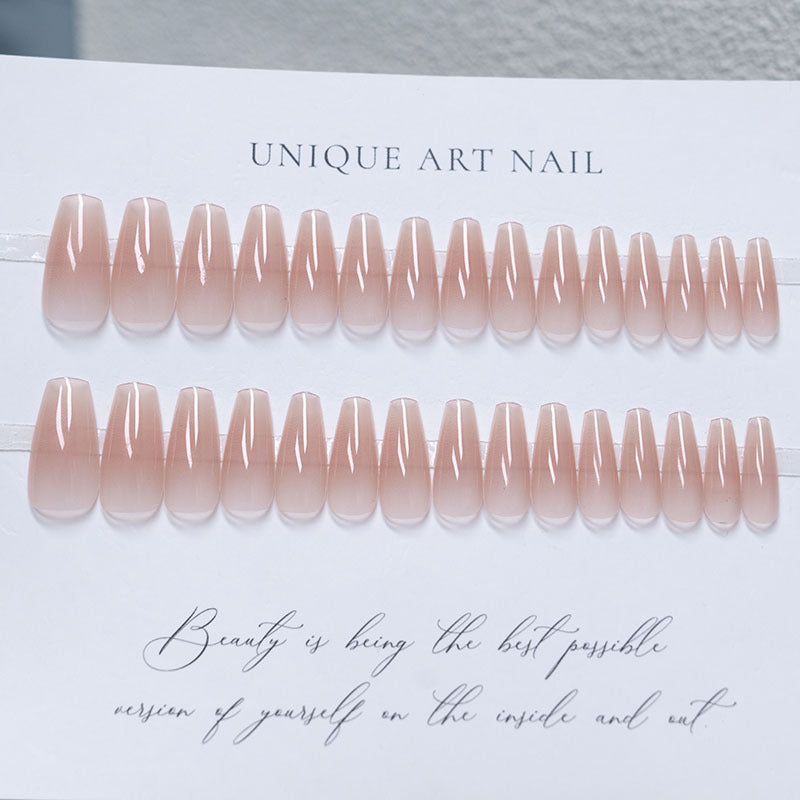 Glossy Long Coffin Press-On Nails