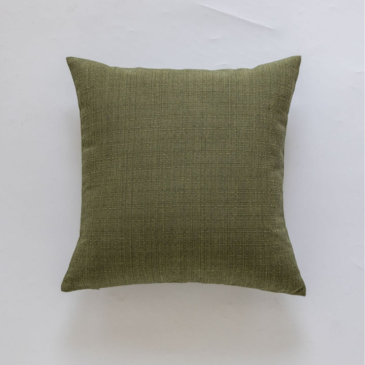 Handloom Slub-Weave Square Decorative Pillow Cover with Soft Canvas Back