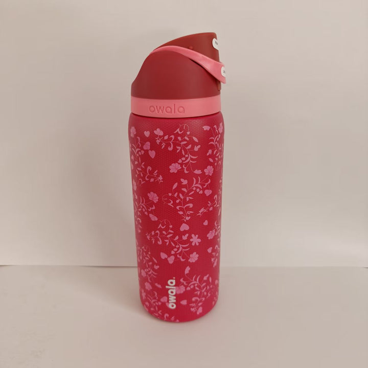 Double-Wall Vacuum Insulated Stainless Steel Travel Bottle With Flip Straw Leakproof Lid And Character Print