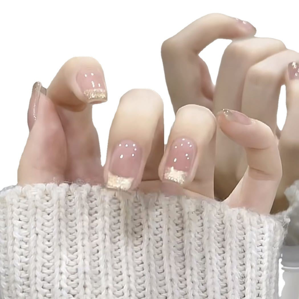 Elegant Glitter Tip Press-On Nails Kalsten