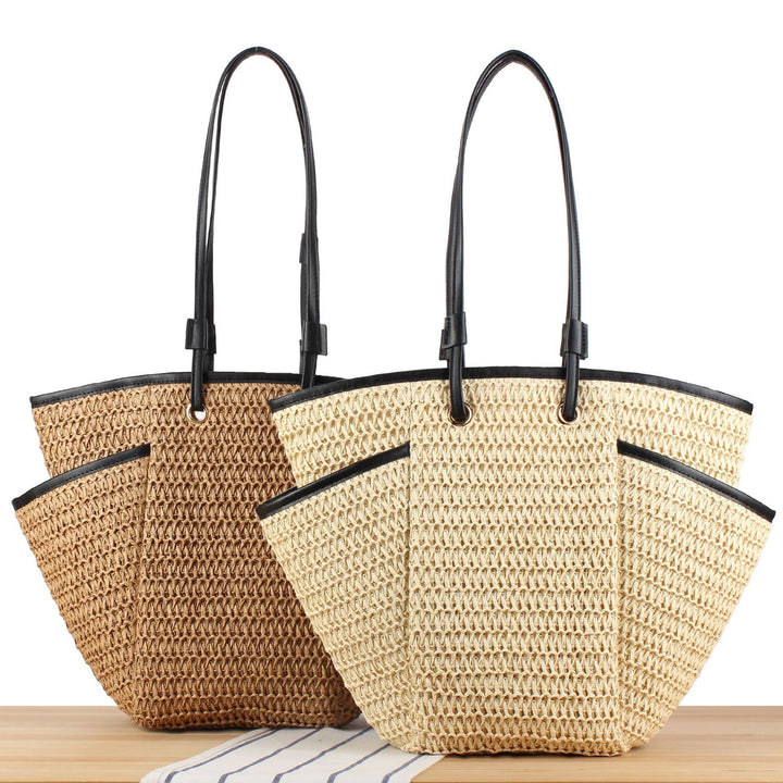 Tote bag with sophisticated compartment design and durable leather handles Kalsten