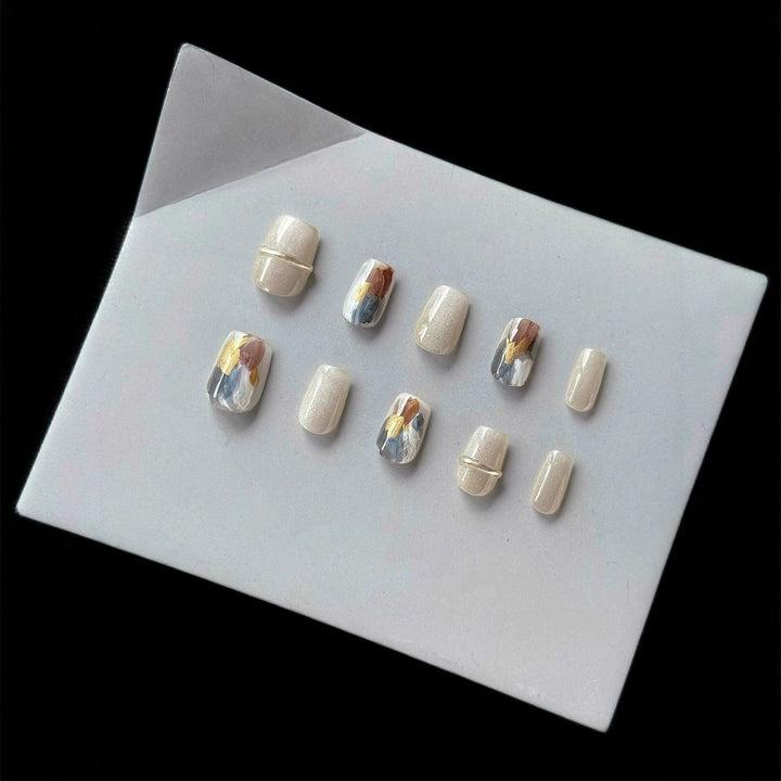 Artistic Floral Press-On Nails Set  1791774790