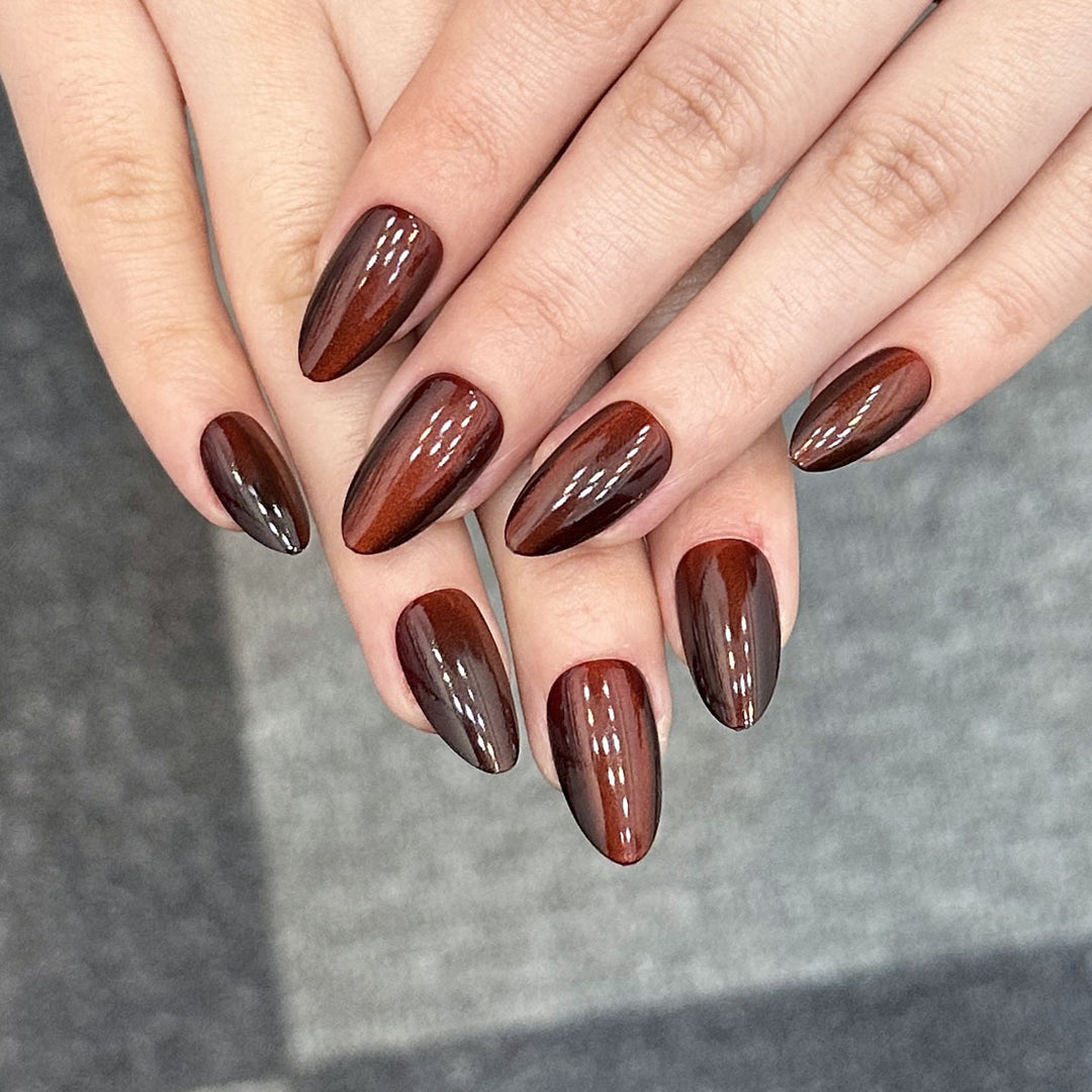 Glossy Press-On Nail Art Set