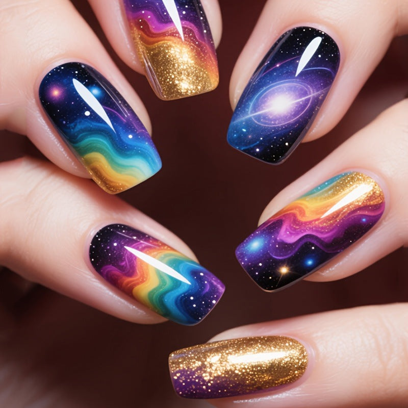 Celestial Galaxy Nail Art Kalsten